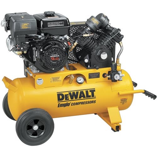 DeWalt D55275 9HP Honda 17Gal Wheeled Single Tank Air Compressor